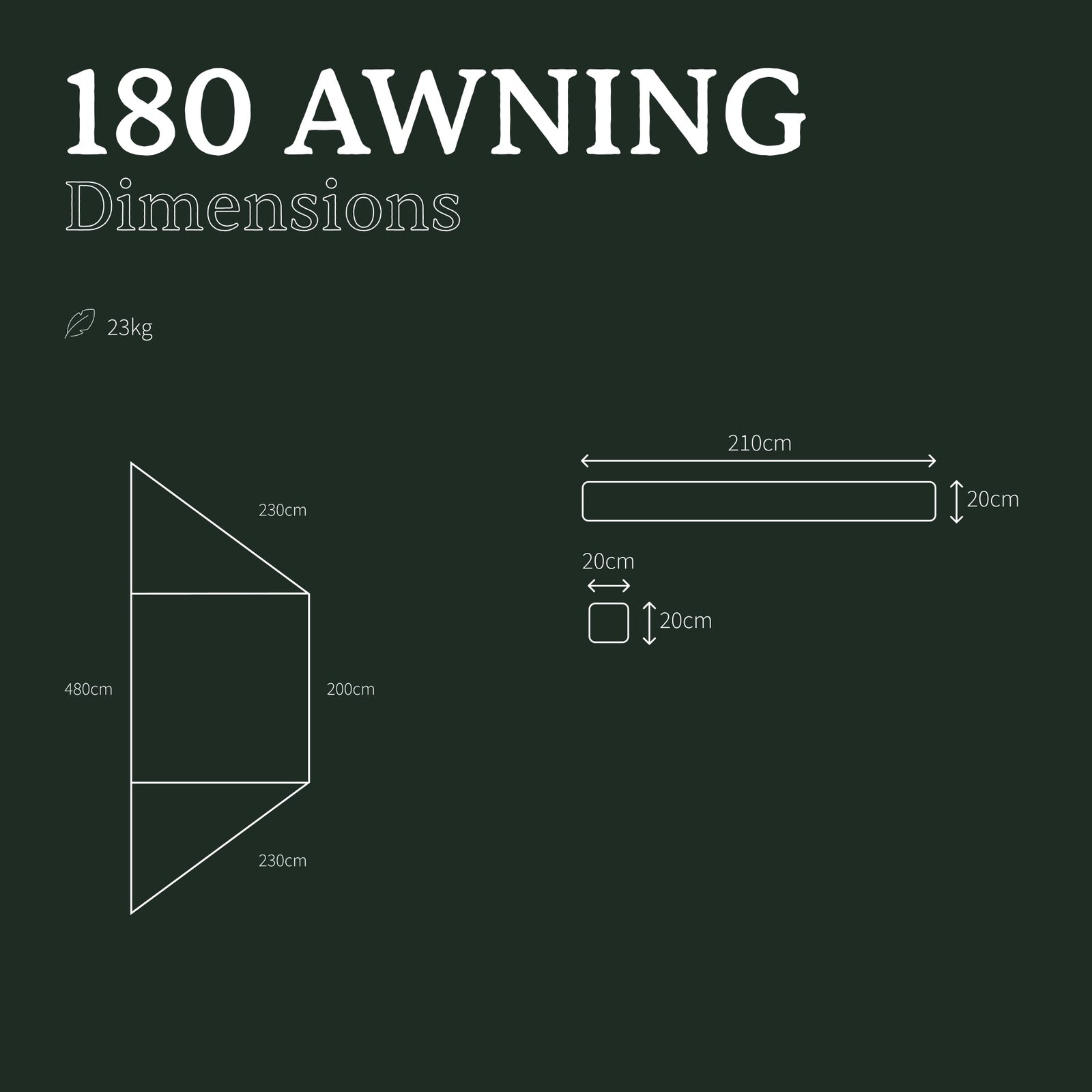 Auvent Autoportant 180°
