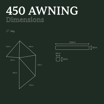 Tenda da sole autoportante 450